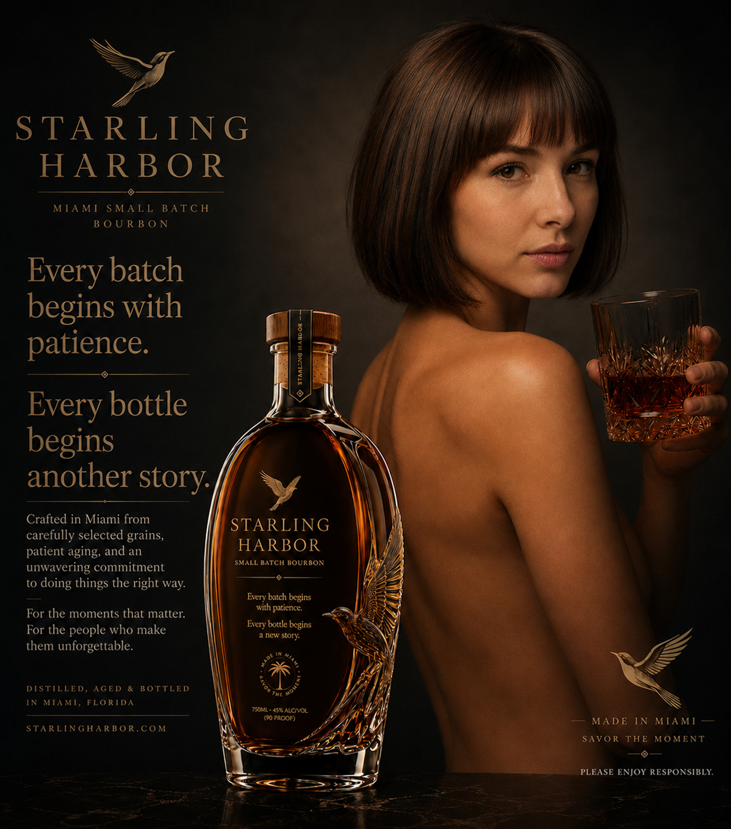 Starling Harbor Bourbon advertisement